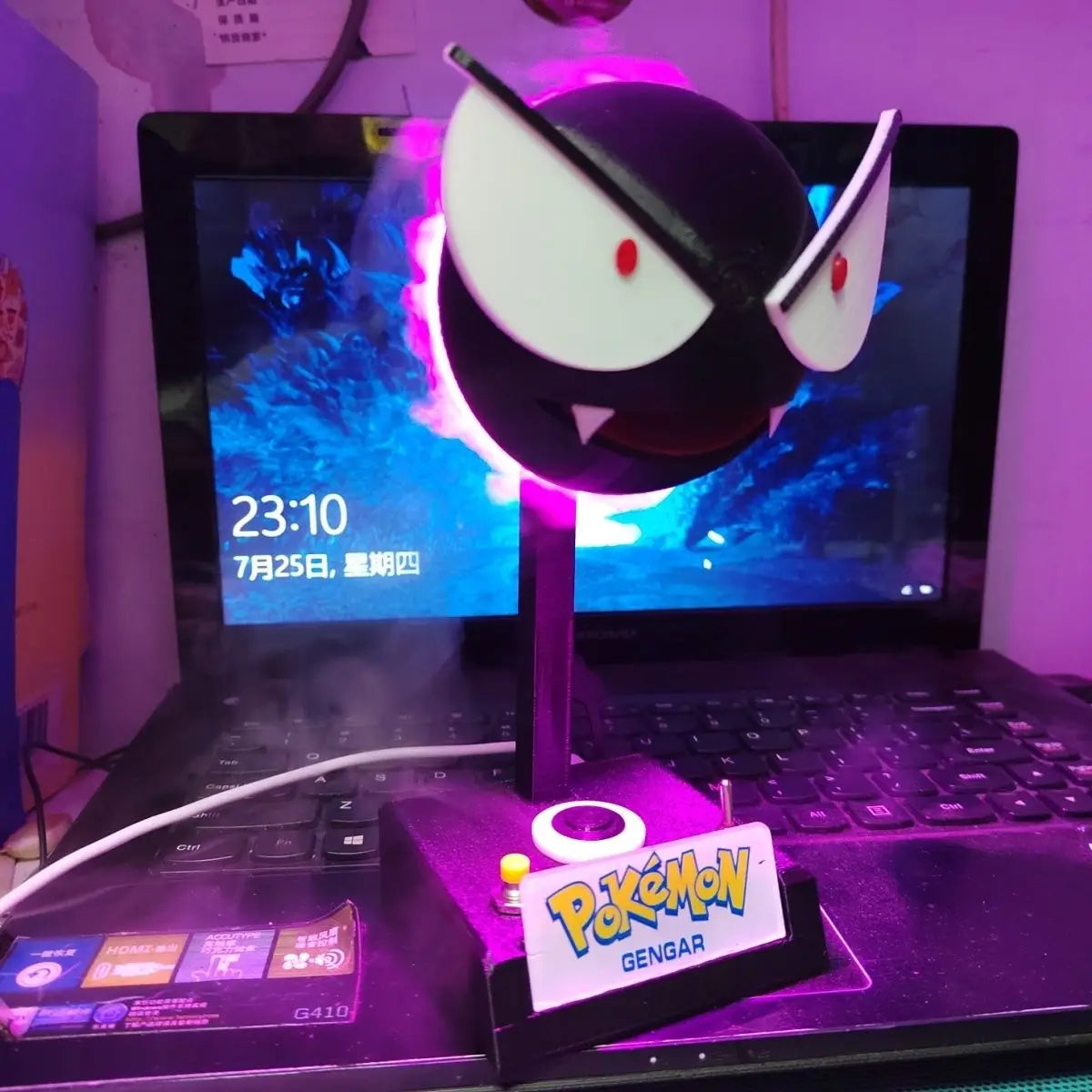 Pokemon Gengar Humidifier Anime Gengar Nightlight Air Purifier Ambient Lighting Cute Led Lamp Room Decoration Kid Christmas Gift