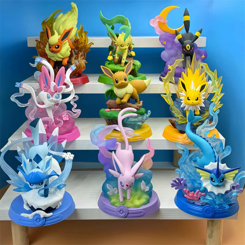 9 Bags Monster Blind Box PVC Action Doll Adventure Eevee Sylveston Umbreon Surprise Toy Collection Gift for Kids