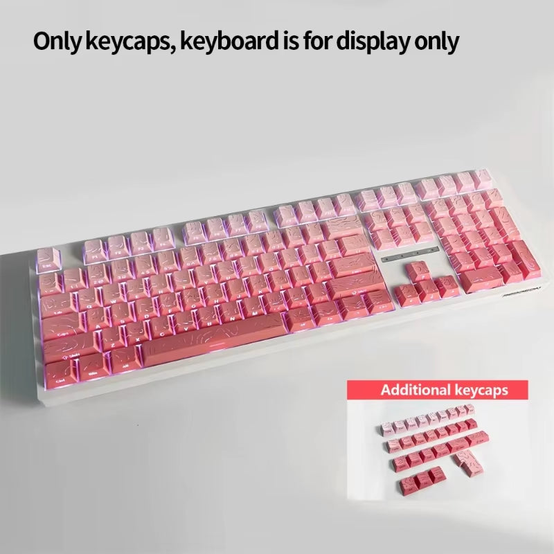 Elevate Your Gaming Experience with the New Topographic 4.0 Keycap Set - 98 PBT Cherry Profile Side Print Backlit for MX Mechanical Keyboards