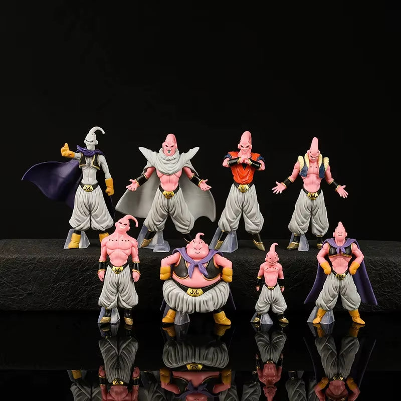 New 8Pcs/Set Dragon Ball Z Anime Figure Majin Buu Fat Buu PVC Action Figures Collection Model Toys for Children Adult Gifts
