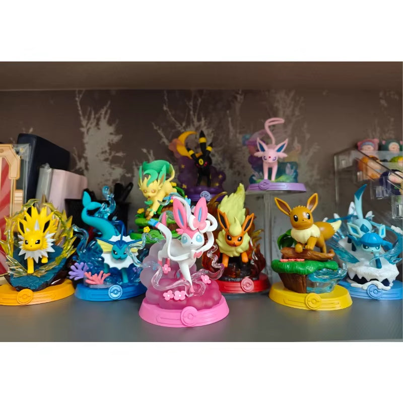 9 Bags Monster Blind Box PVC Action Doll Adventure Eevee Sylveston Umbreon Surprise Toy Collection Gift for Kids