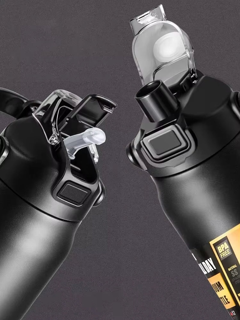 304 Outdoor Thermos Portable Stainless Steel Thermal Mug Tumbler Vacuum Flasks Cold and Hot Sports Water Bottle with Straw