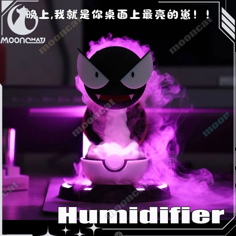 Pokemon Gengar Humidifier Anime Gengar Nightlight Air Purifier Ambient Lighting Cute Led Lamp Room Decoration Kid Christmas Gift