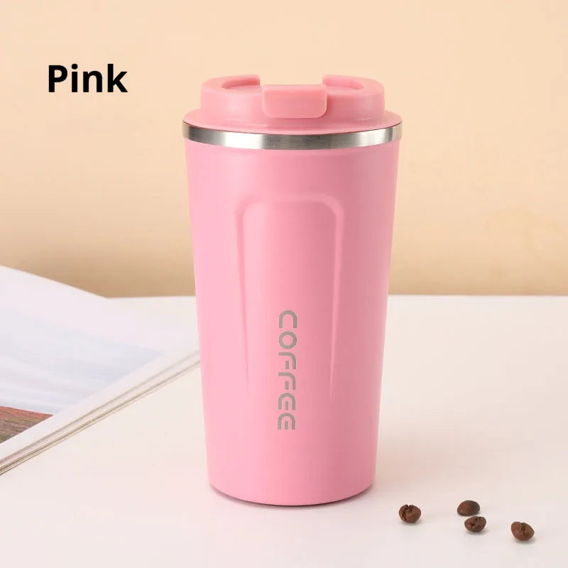 Stainless Steel Coffee Mug Vacuum Insulated Tumbler – 380ml / 510ml Thermal Cup for Hot & Cold Drinks