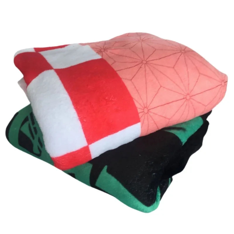 Demon Slayer Hoodie Blanket Wearable – Tanjiro Kamado Anime Shawl Wrap Pajama Bathrobe