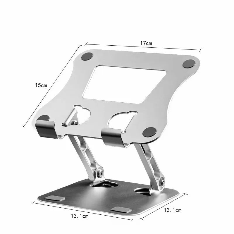 Adjustable Aluminum Laptop & Tablet Stand – Portable Folding Cooling Support for Up to 17” Devices