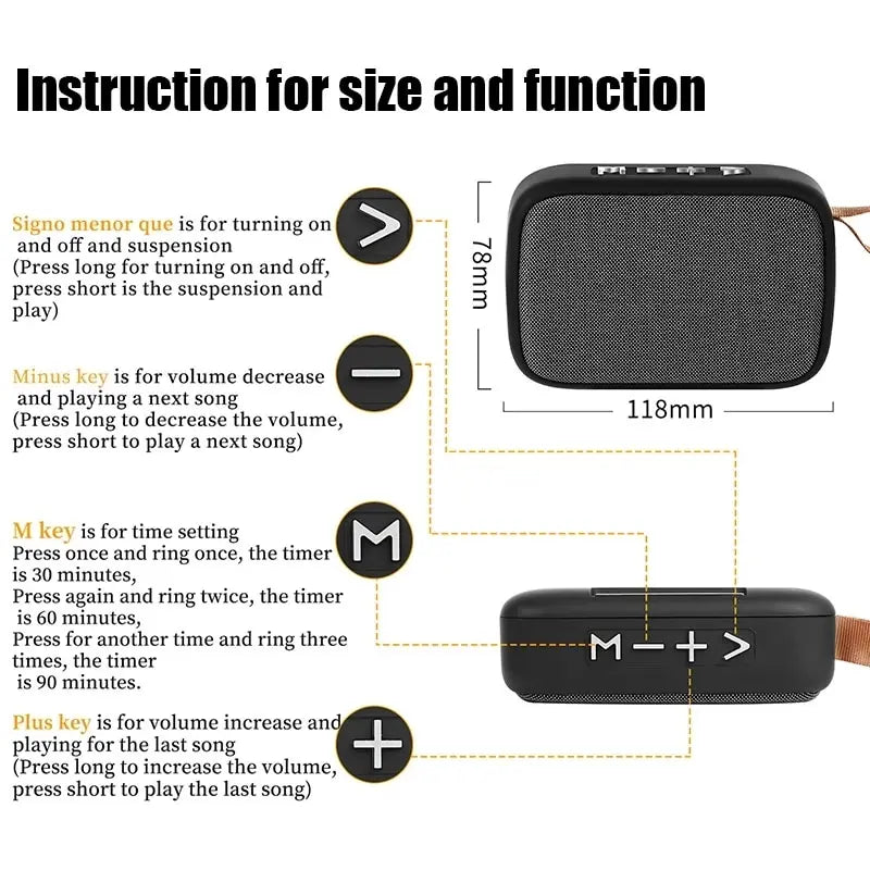 G2 Oxford Mini Bluetooth Speaker - Portable 3D Surround Sound for Outdoor Adventures