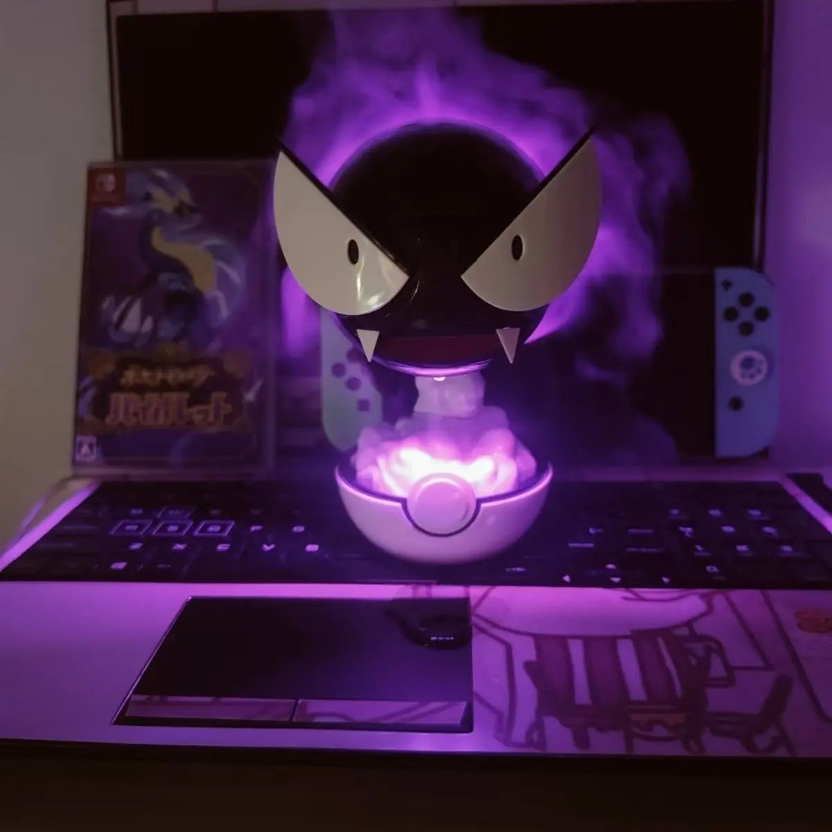Pokemon Gengar Humidifier Anime Gengar Nightlight Air Purifier Ambient Lighting Cute Led Lamp Room Decoration Kid Christmas Gift