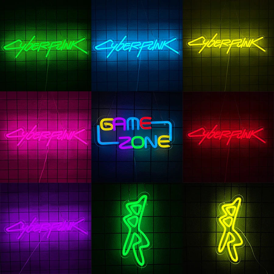 Game Cyberpunk Edge Runner Neon Sign – LED Wall Light for Gaming Room, Man Cave, Internet Bar & Bedroom Decor