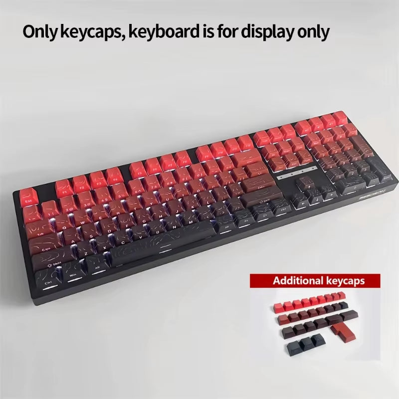 Elevate Your Gaming Experience with the New Topographic 4.0 Keycap Set - 98 PBT Cherry Profile Side Print Backlit for MX Mechanical Keyboards
