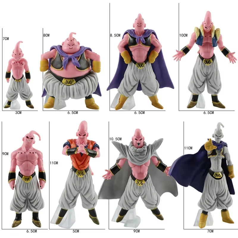 New 8Pcs/Set Dragon Ball Z Anime Figure Majin Buu Fat Buu PVC Action Figures Collection Model Toys for Children Adult Gifts